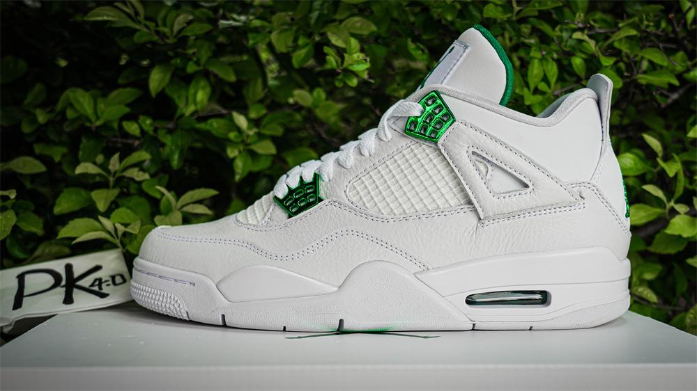 PK GOD Jordan 4 Retro Metallic Green RETAIL MATERIALS READY TO SHIP